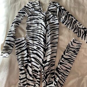Kids Zebra Print Dance Costume unitard